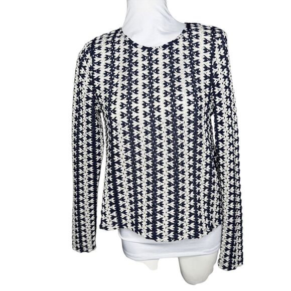 Zara crochet top open back blue white Large top - Picture 9 of 14